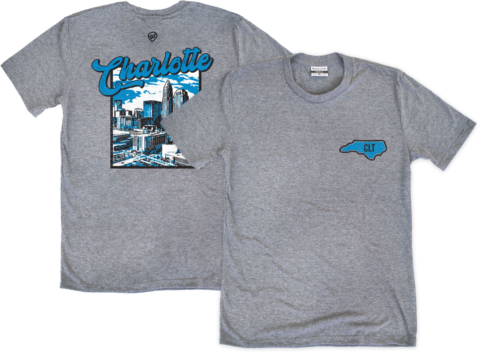 Where I'm From Adult Charlotte Gray Skyline T-Shirt product image