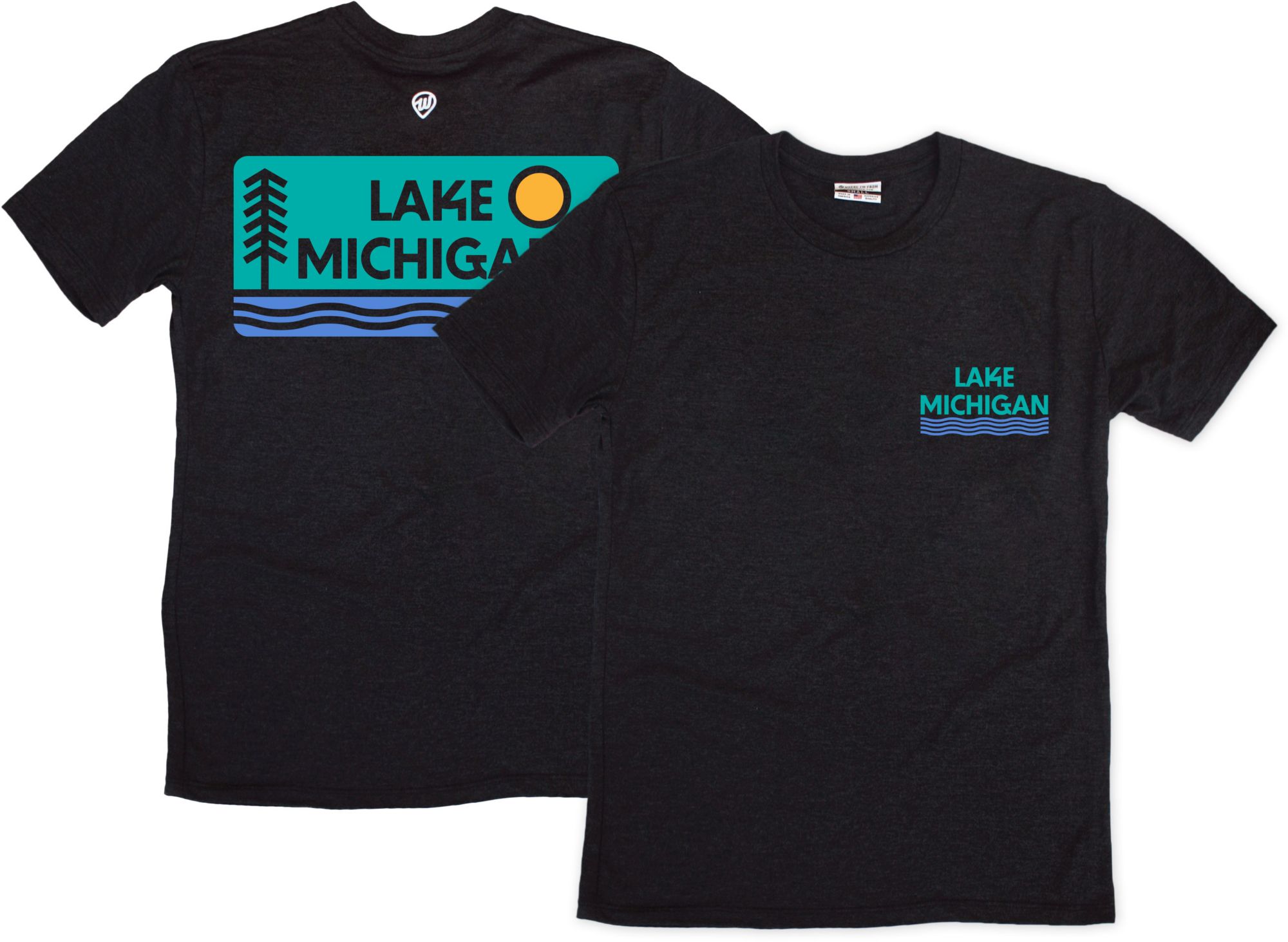 Where I'm From Adult Great Lakes Michican 2Hit T-Shirt product image