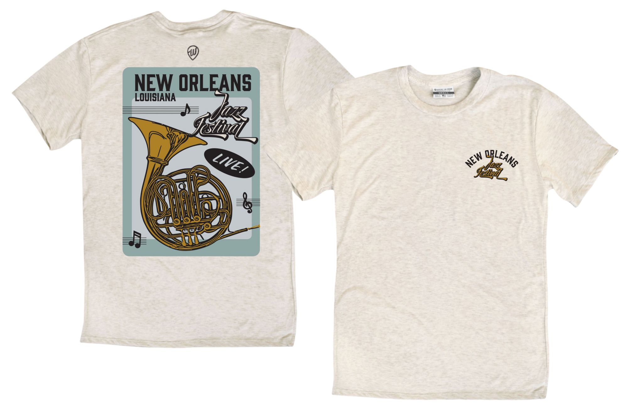 Where I'm From Adult Louisiana Jazz Fest 2 Sided T-Shirt product image