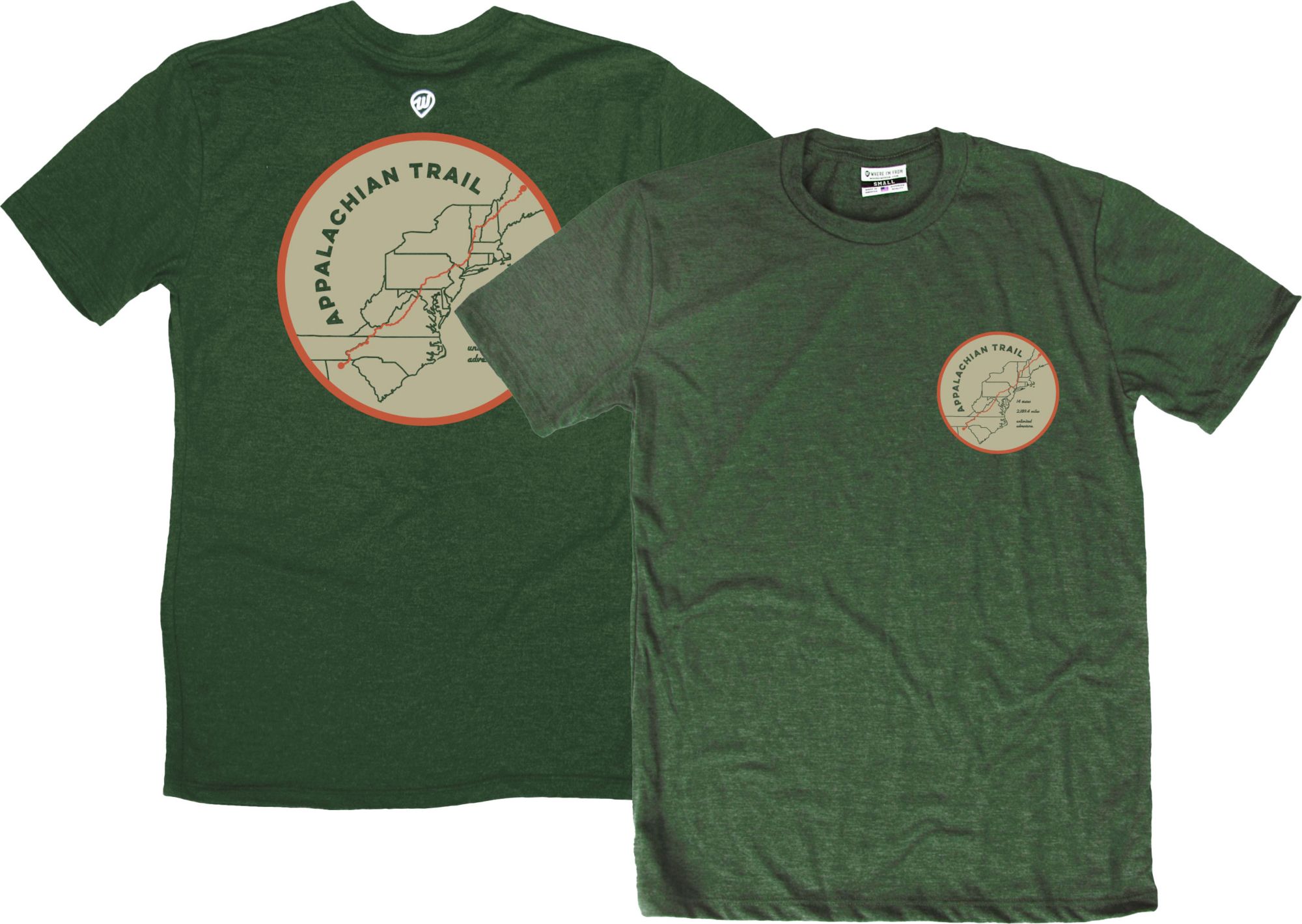 Where I'm From Adult Appalachian Trail Map T-Shirt product image