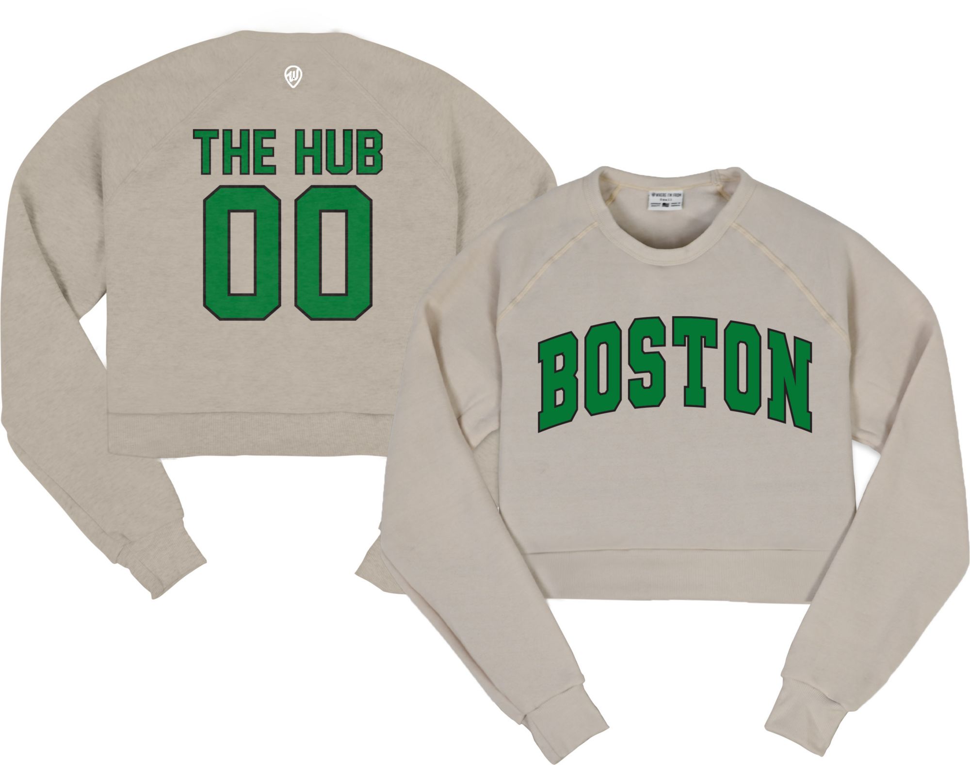 Where I'm From Women's Boston 2 Sided Cropped Fleece Sweatshirt product image