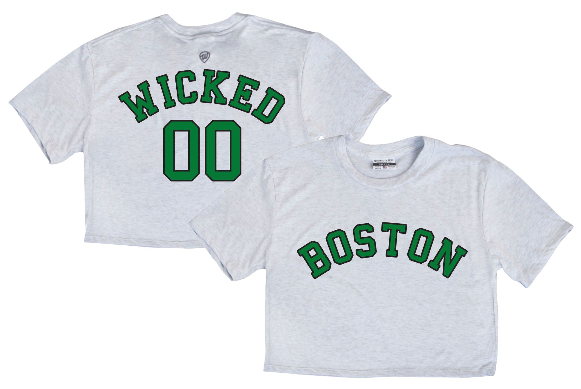 Where I'm From Women's Boston White Wicked Cropped T-Shirt product image