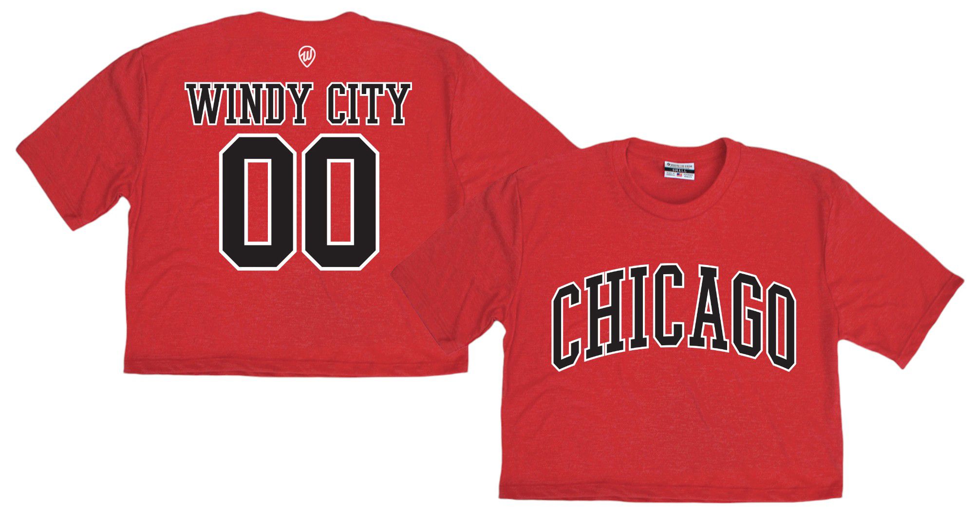 Where I'm From Women's Chicago 2Sided Double Zero Cropped T-Shirt product image