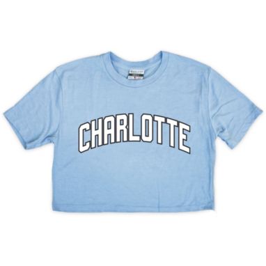 sorry, Where I'm From Women's Charlotte Blue Block Cropped T-Shirt is currently out of stock