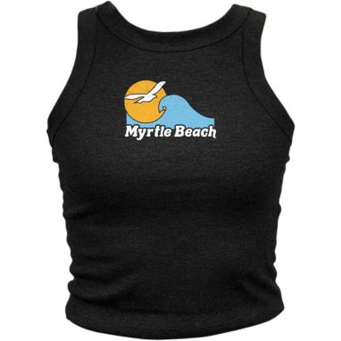 sorry, Where I'm From Women's Myrtle Beach Black Gull Tank Top is currently out of stock