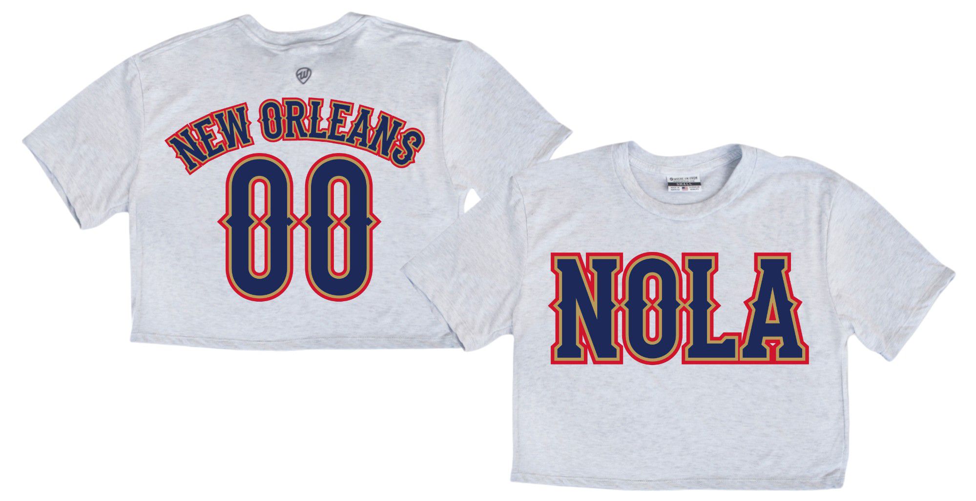 Where I'm From Women's New Orleans 2Sided Double Zero Cropped T-Shirt product image