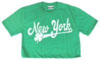 Where I'm From Women's New York City St. Patrick's Day Script Cropped T-Shirt