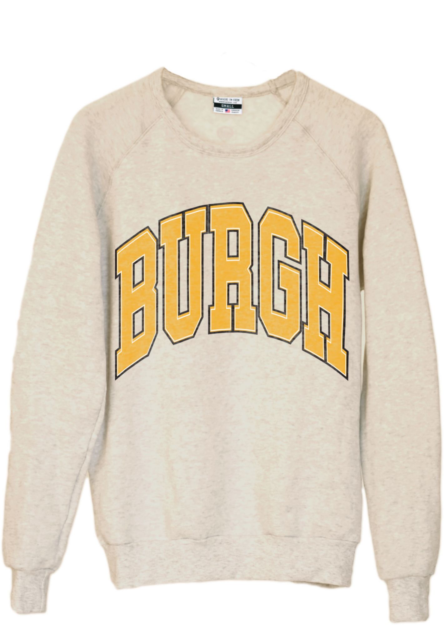 Where I'm From Women's Pittsburgh Burgh Crew Crewneck Fleece Sweatshirt