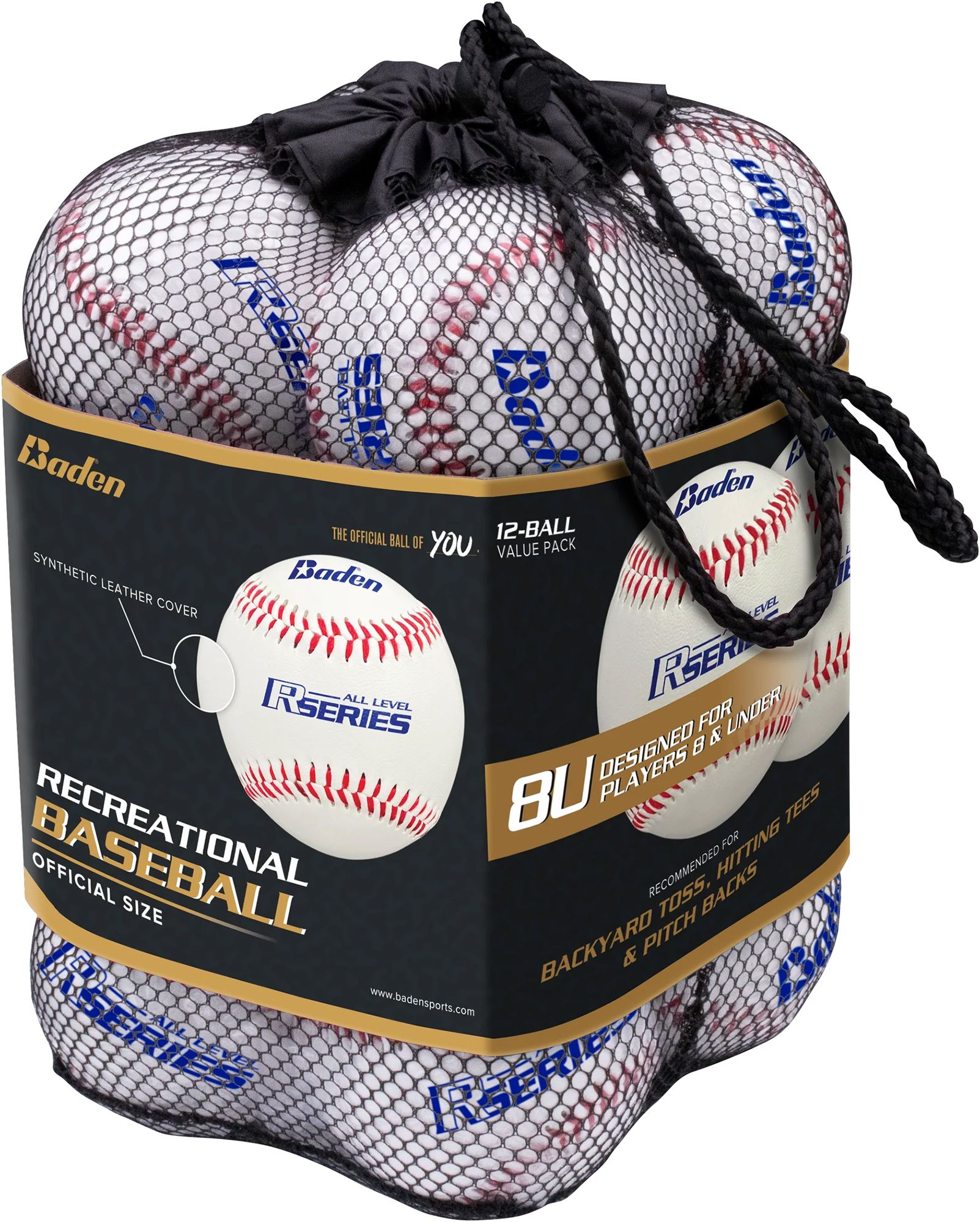 Baden All Level R-Series 8U Practice Baseballs - 12 Pack product image