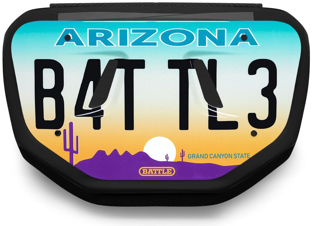 Battle Adult Arizona License Plate Chrome Football Back Plate product image