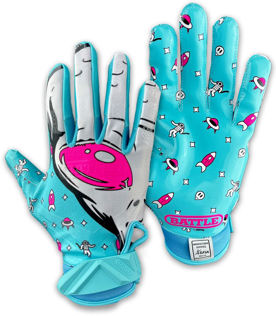 Battle Youth Alien Doom Receiver Football Gloves product image