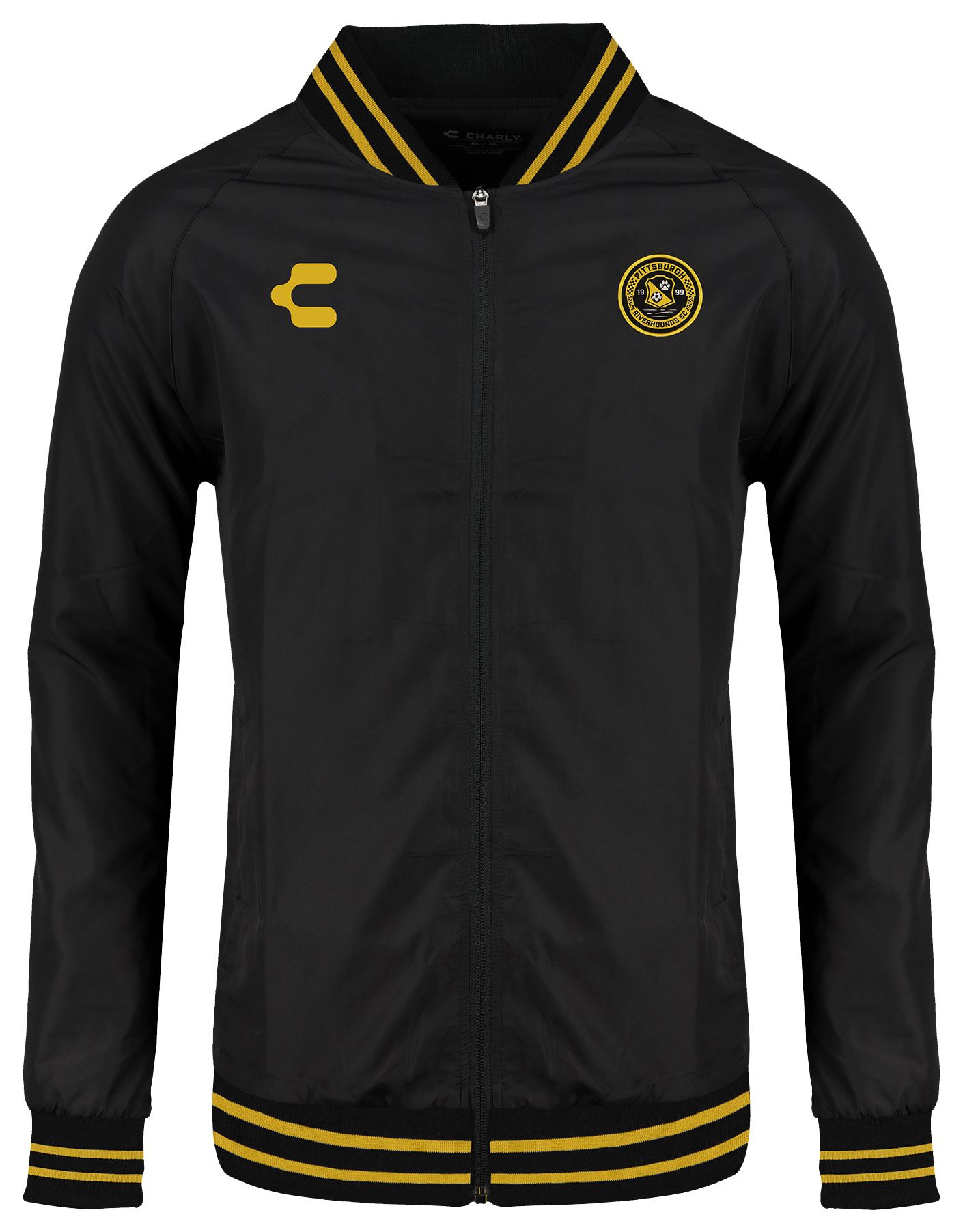 Charly Adult Pittsburgh Riverhounds Grey Bomber Jacket product image