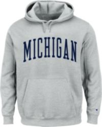 Champion Men's Michigan Wolverines Heather Grey Reverse Weave Big