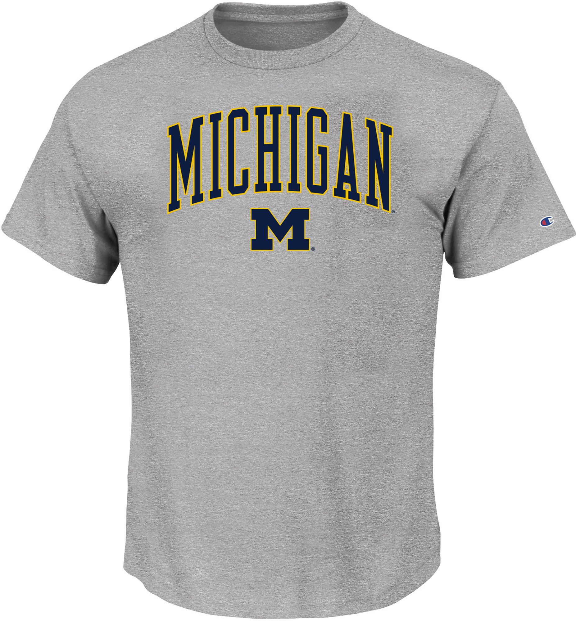Champion Men's Michigan Wolverines Heather Grey Big & Tall Arch T-Shirt product image
