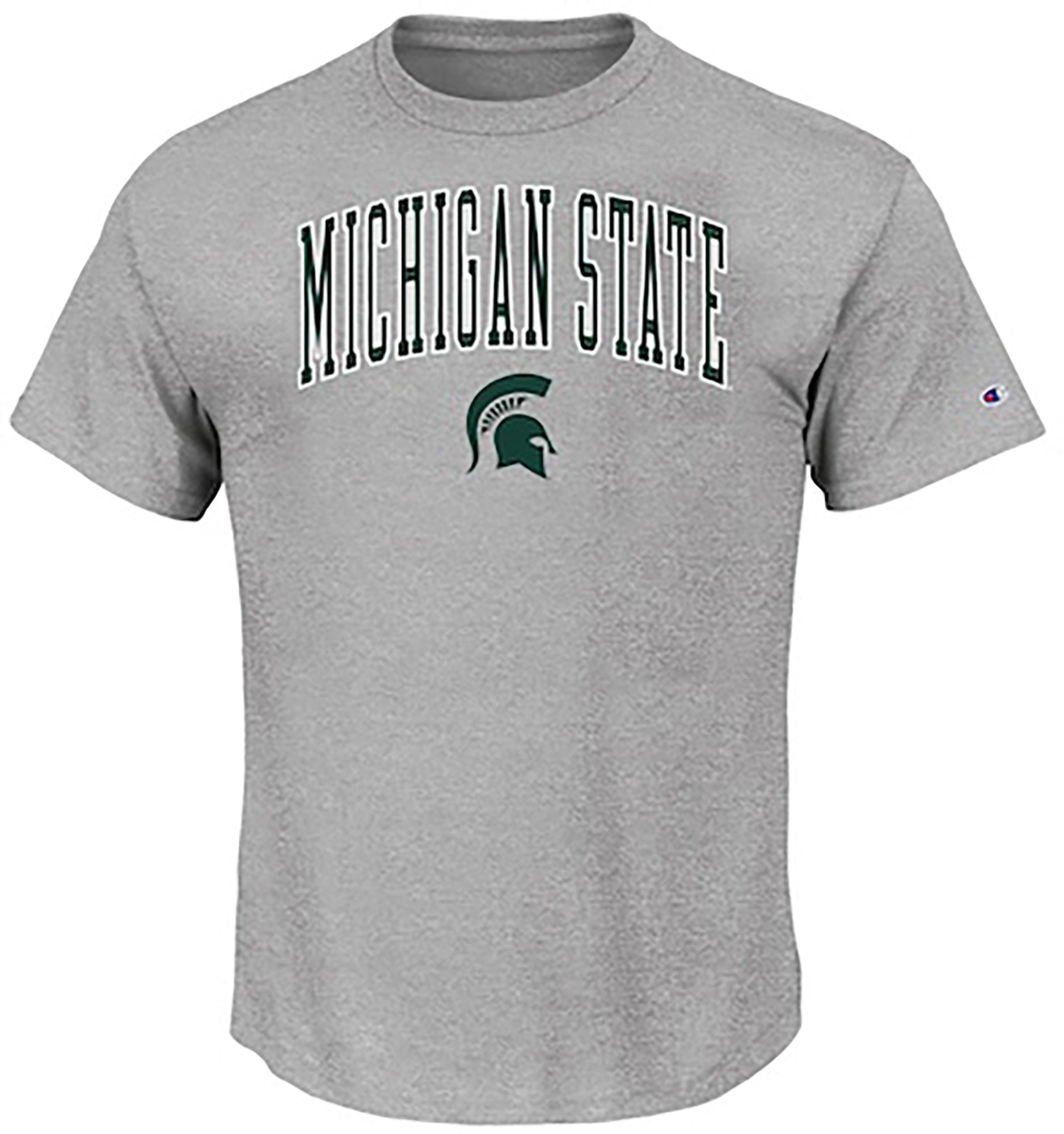 Champion Men's Michigan State Spartans Heather Grey Big & Tall Arch T-Shirt product image