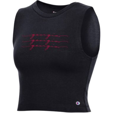 sorry, Champion Women's Georgia Bulldogs Black Cropped Tank Top is currently out of stock