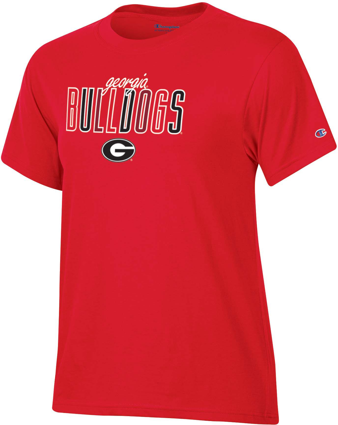 Champion Women's Georgia Bulldogs Red V-Neck T-Shirt product image