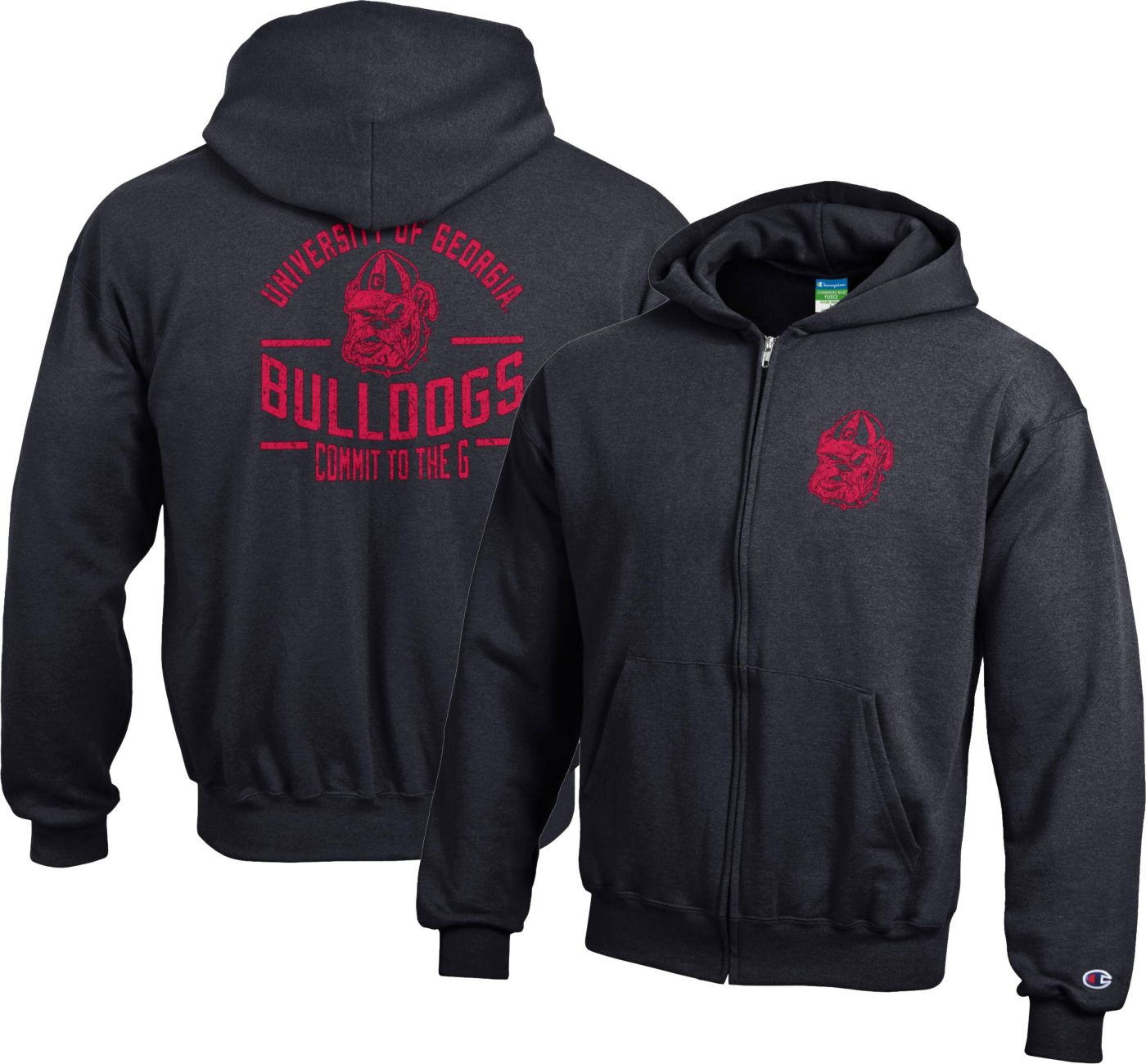 Georgia bulldogs full zip hoodie online