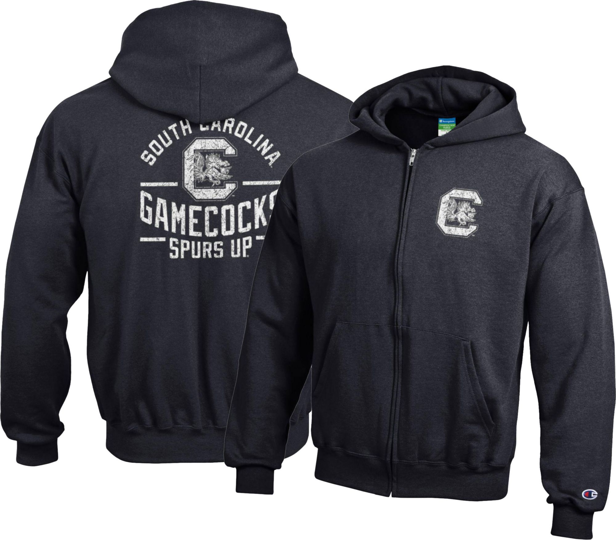 Champion Youth South Carolina Gamecocks Black Back Hit Powerblend Full-Zip Hoodie product image
