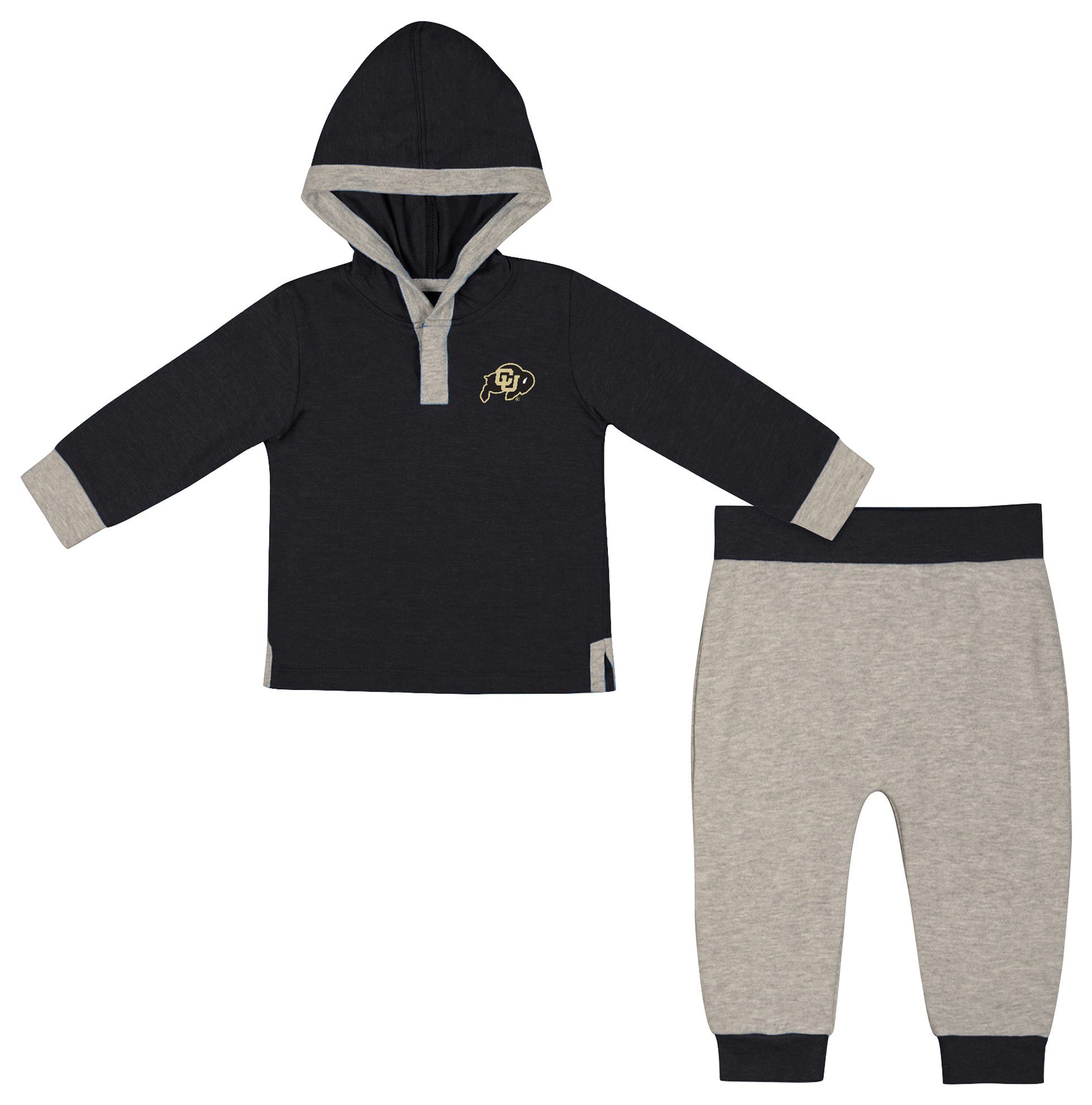 Colosseum Infant Colorado Buffaloes Black Todd Henley Set product image