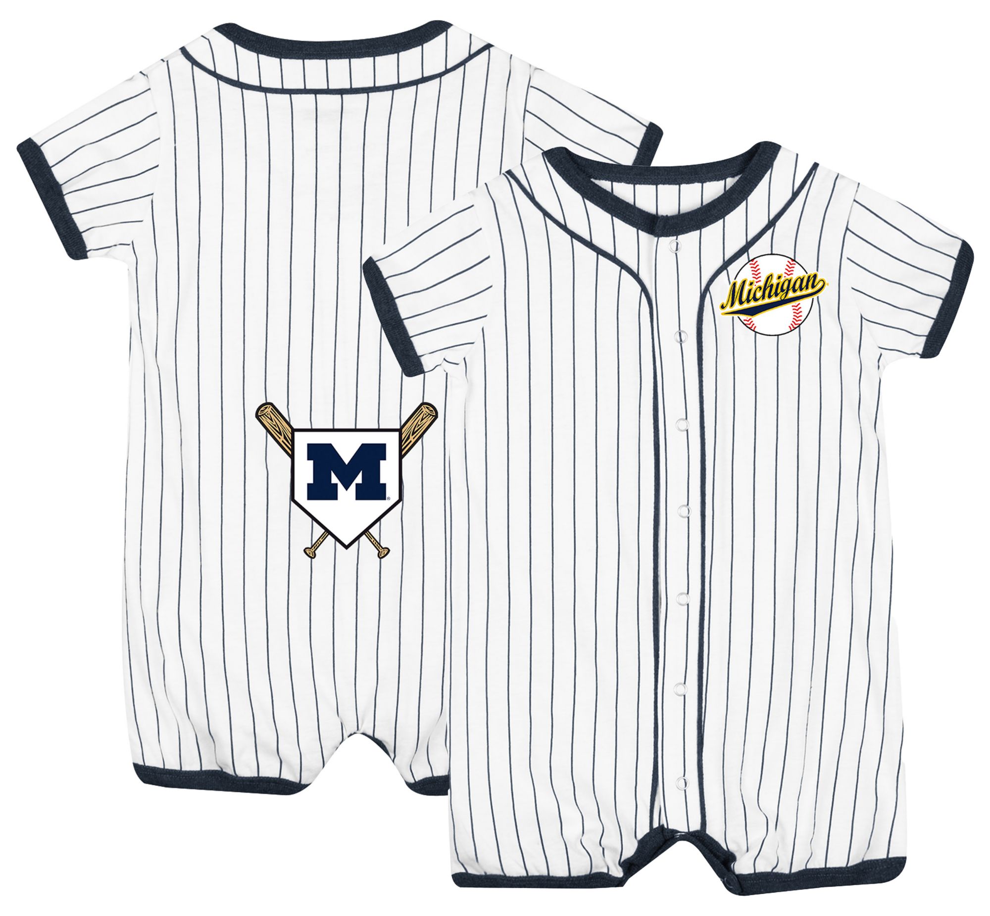 Colosseum Infant Michigan Wolverines White Romper product image