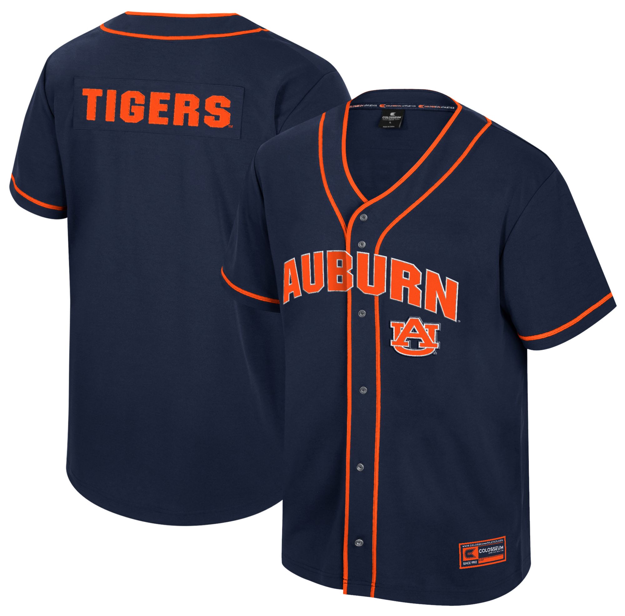Colosseum Men's Auburn Tigers Navy Replica Baseball Jersey product image