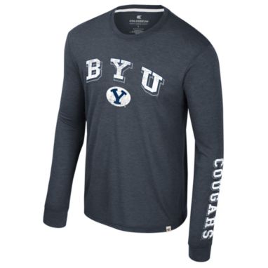 sorry, Colosseum Men's BYU Cougars Navy Virtual Reality Long Sleeve T-Shirt is currently out of stock