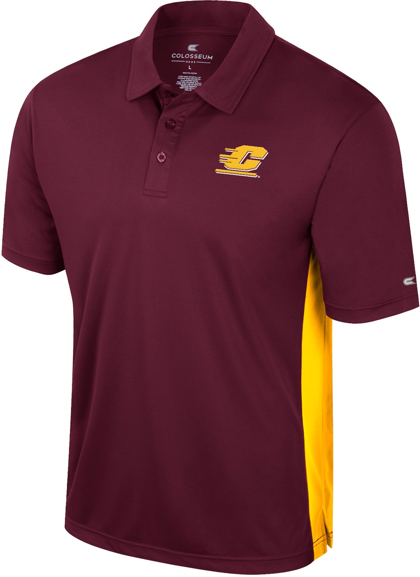 Colosseum Men's Central Michigan Chippewas Maroon Set Polo