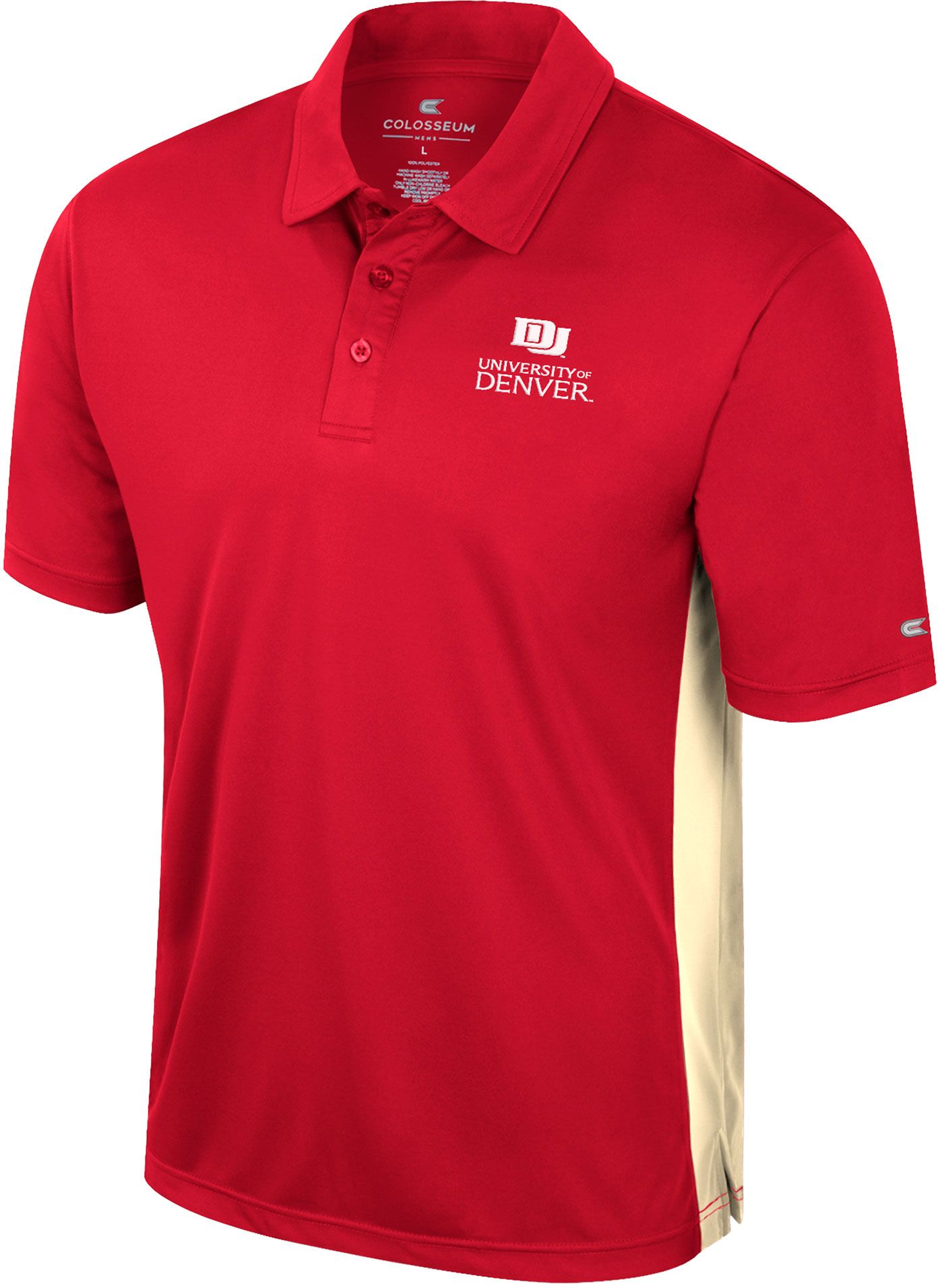 Colosseum Men's Denver Pioneers Crimson Set Polo