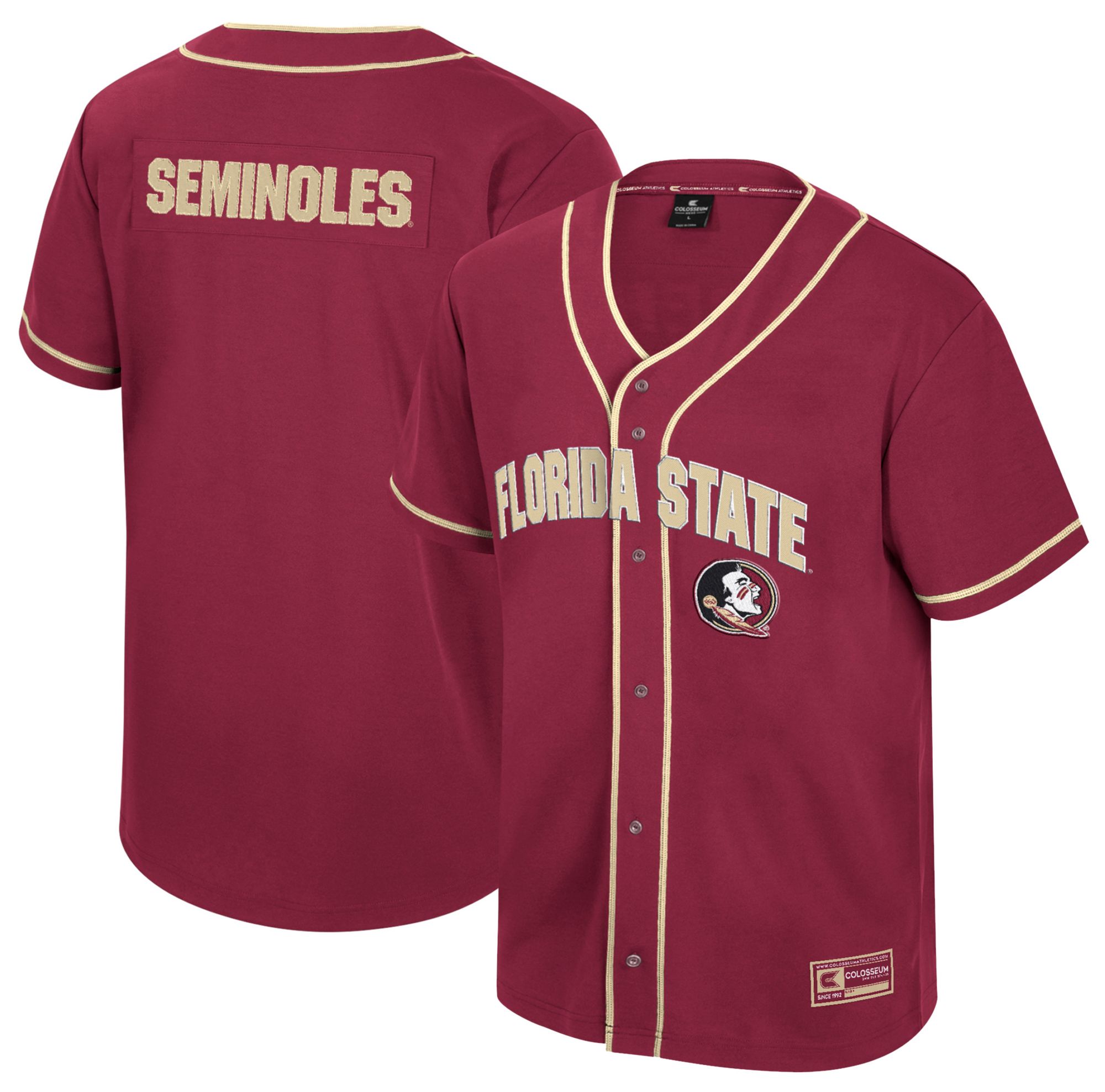 Colosseum Men's Florida State Seminoles Garnet Replica Baseball Jersey product image