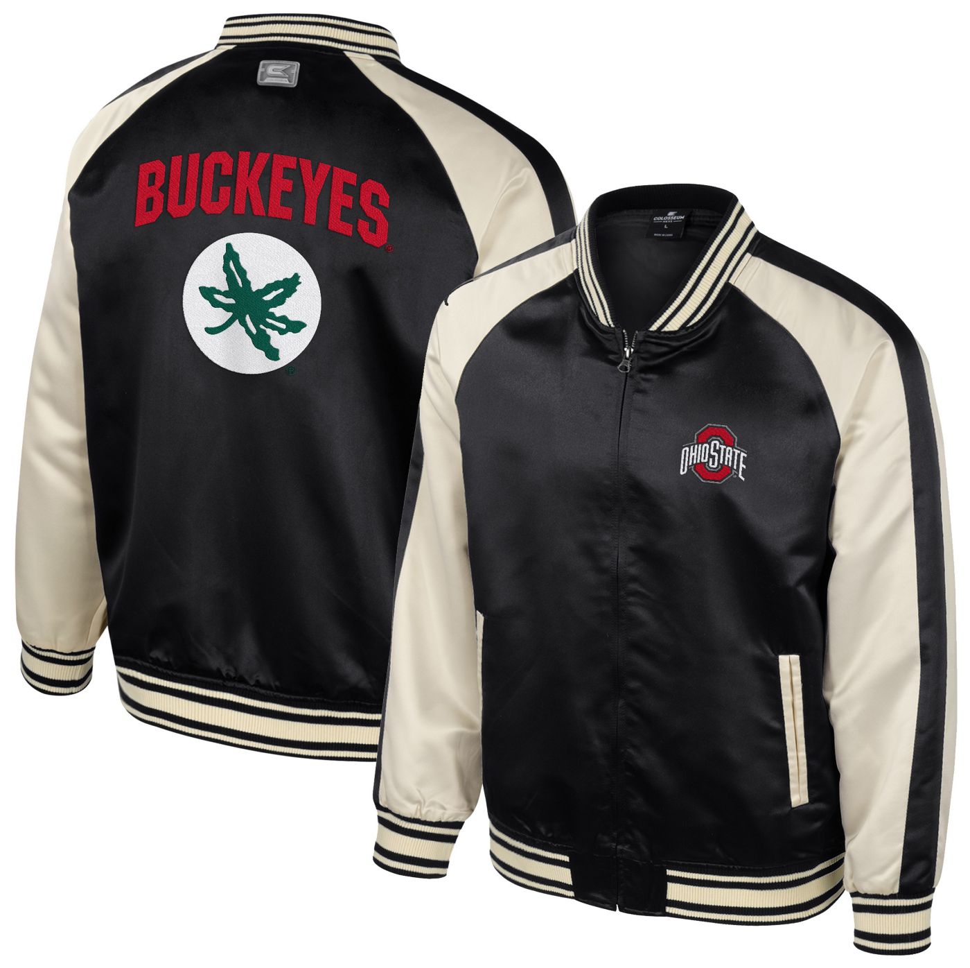 Colosseum Men s Ohio State Buckeyes Cyberpunk Sateen Bomber Jacket