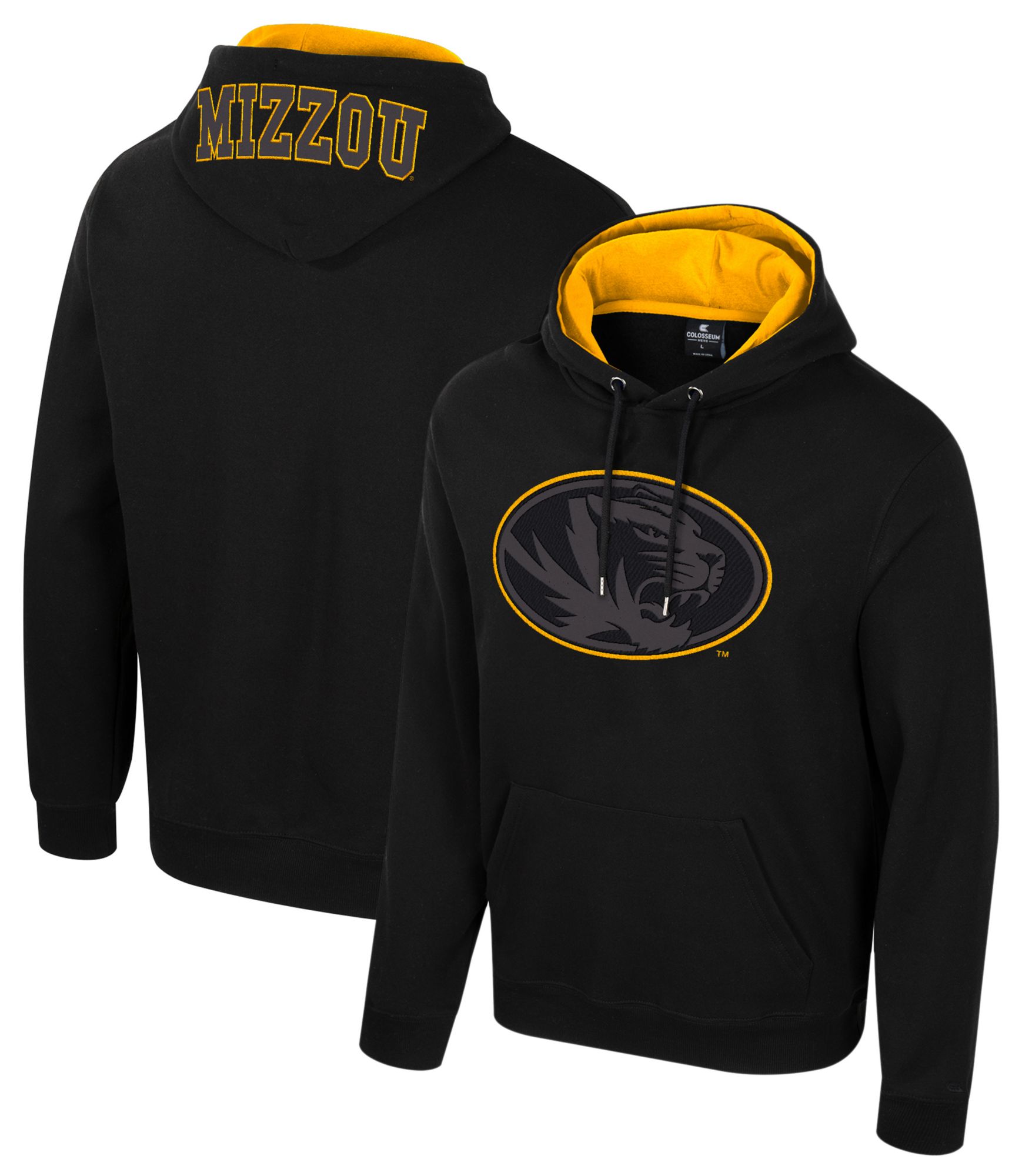 Colosseum Men's Missouri Tigers Black Bioelectric Fleece Hoodie product image