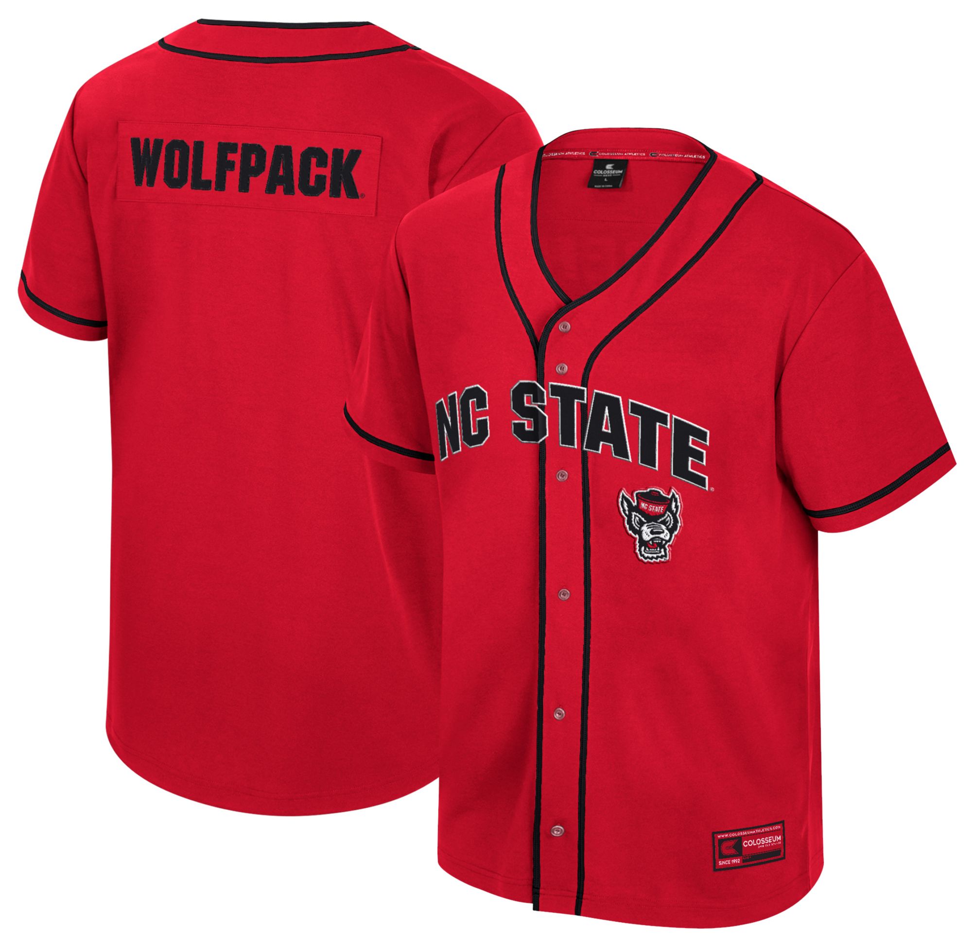 Colosseum Men's NC State Wolfpack Red Replica Baseball Jersey product image