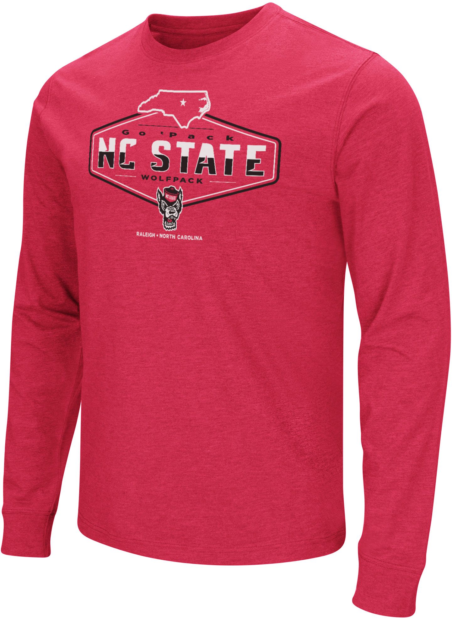 Colosseum Men's North Carolina State Wolfpack Red Playbook Long Sleeve T-Shirt