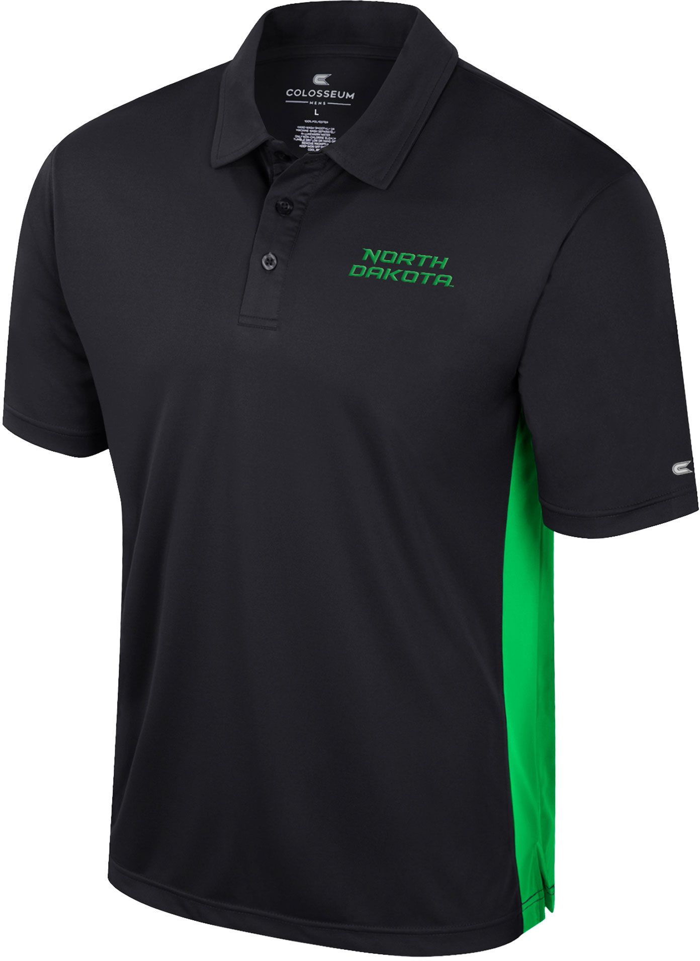 Colosseum Men's North Dakota Fighting Hawks Black Set Polo