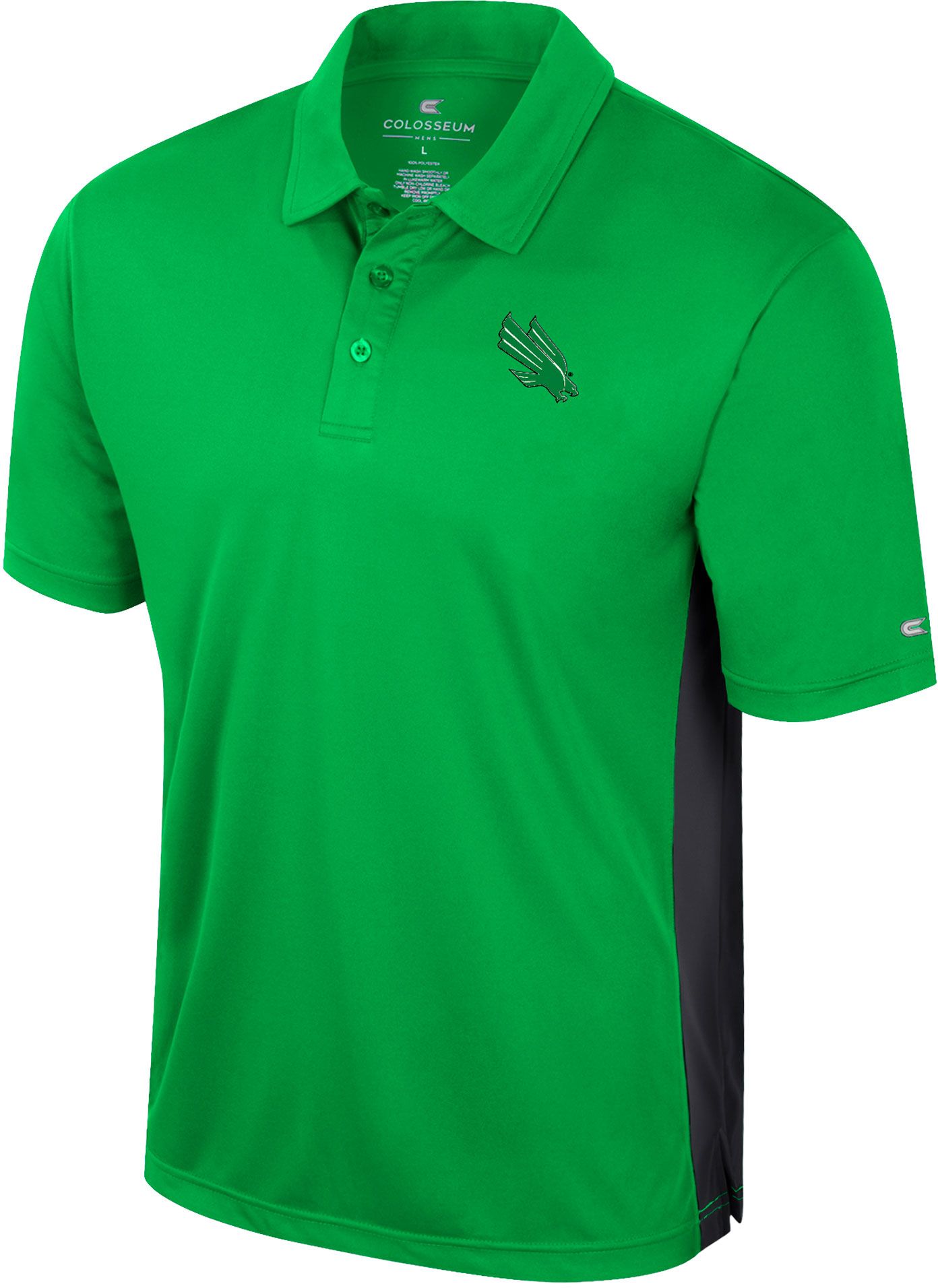 Colosseum Men's North Texas Mean Green Kelly Set Polo