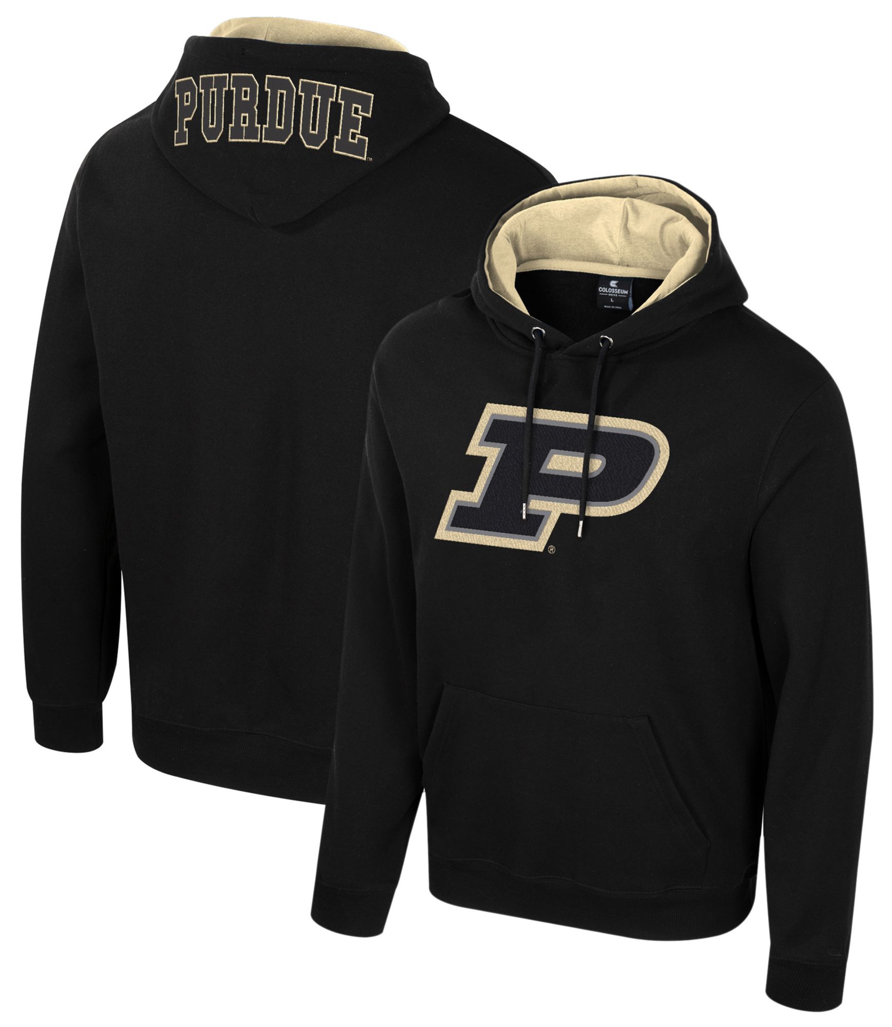 Colosseum Men's Purdue Boilermakers Black Bioelectric Fleece Hoodie product image