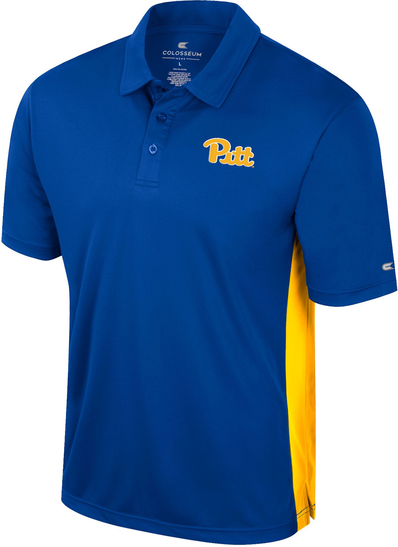 Colosseum Men's Pitt Panthers Blue Set Polo