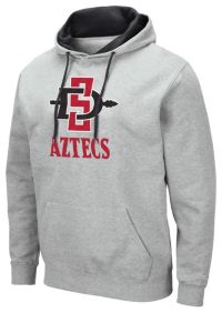 Colosseum Men's San Diego State Aztecs Heather Grey Pullover Hoodie