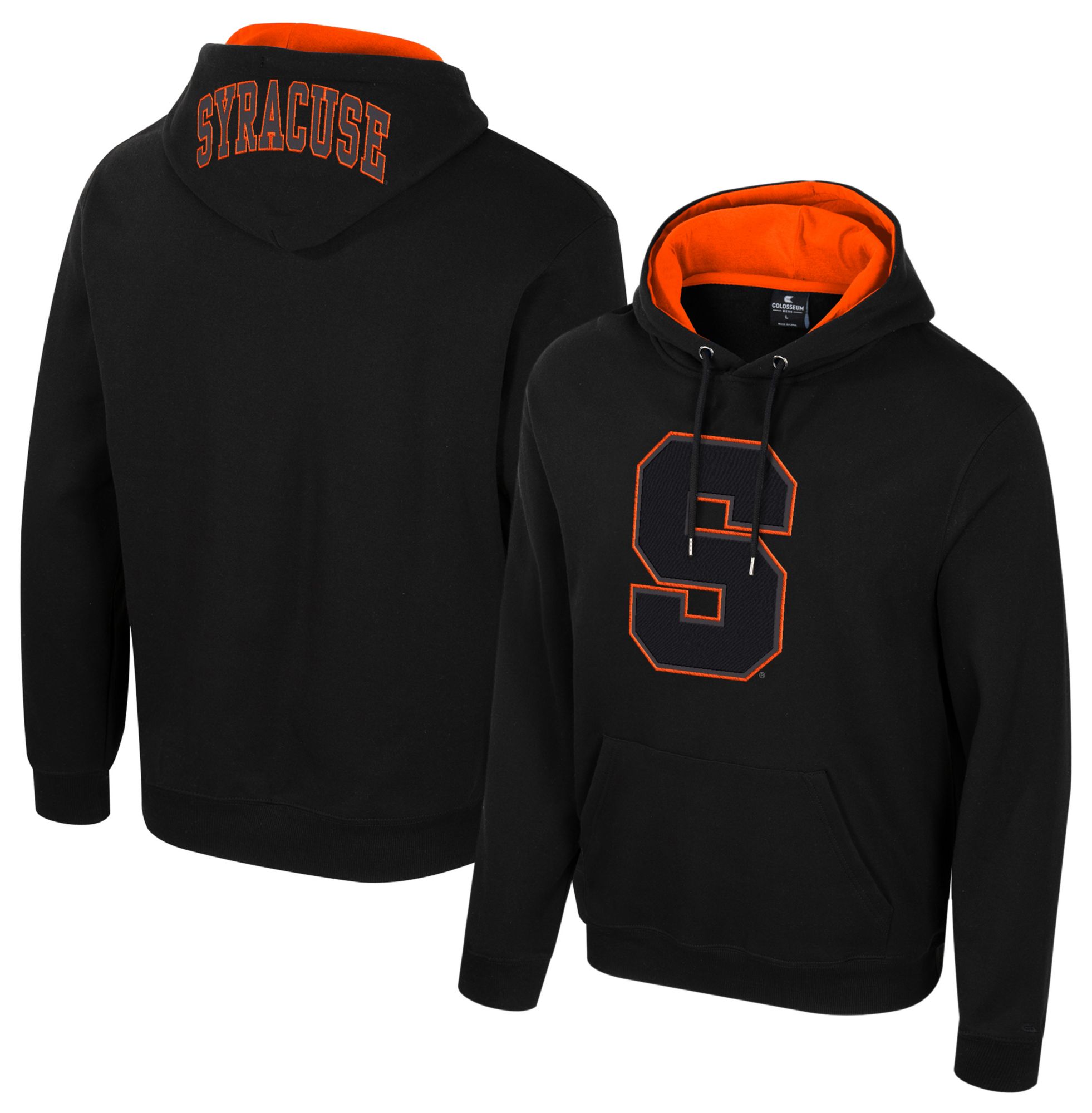 Colosseum Men's Syracuse Orange Black Bioelectric Fleece Hoodie product image