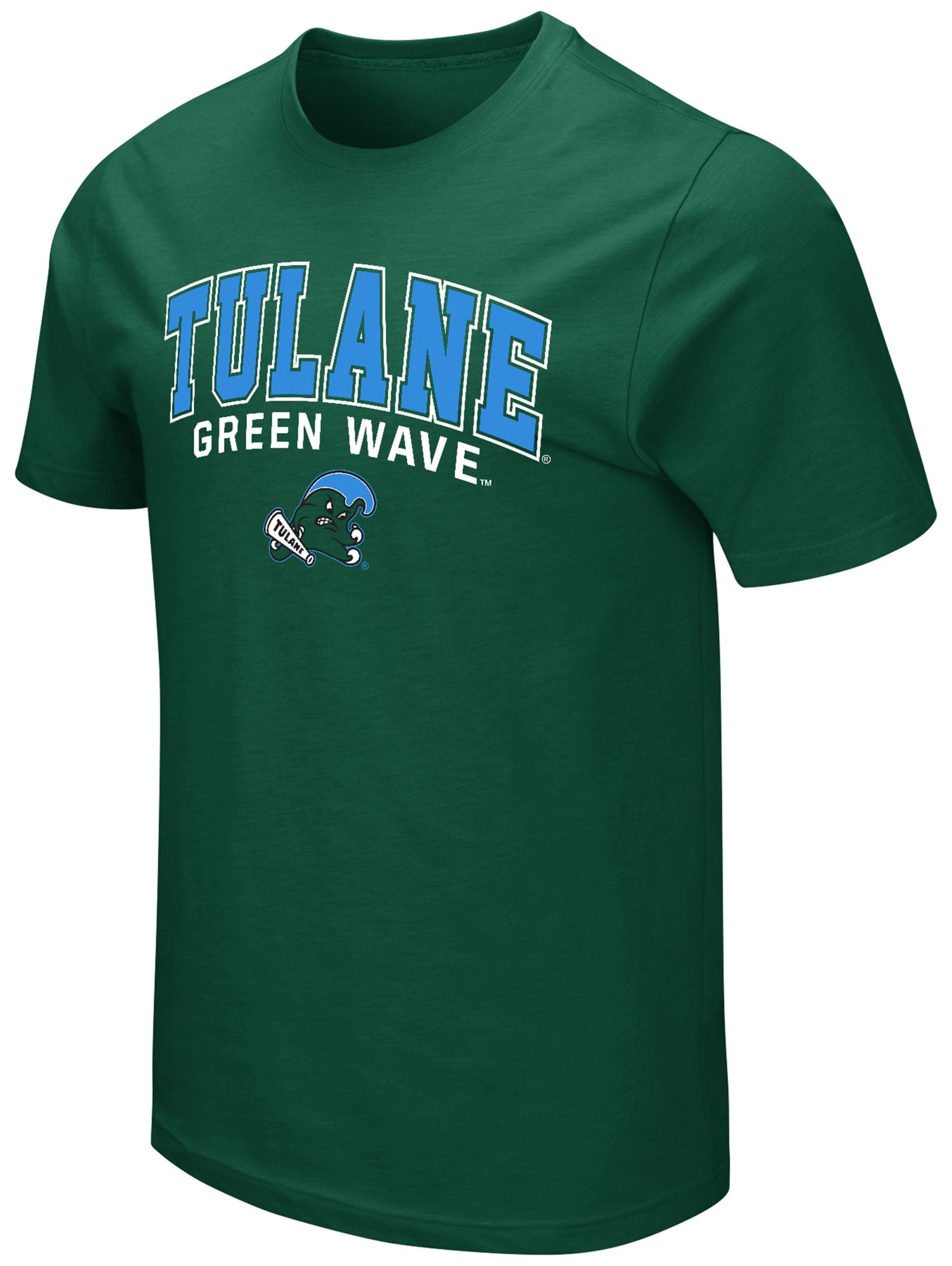 Colosseum Men’s Tulane Green Wave Green T-Shirt International Shipping