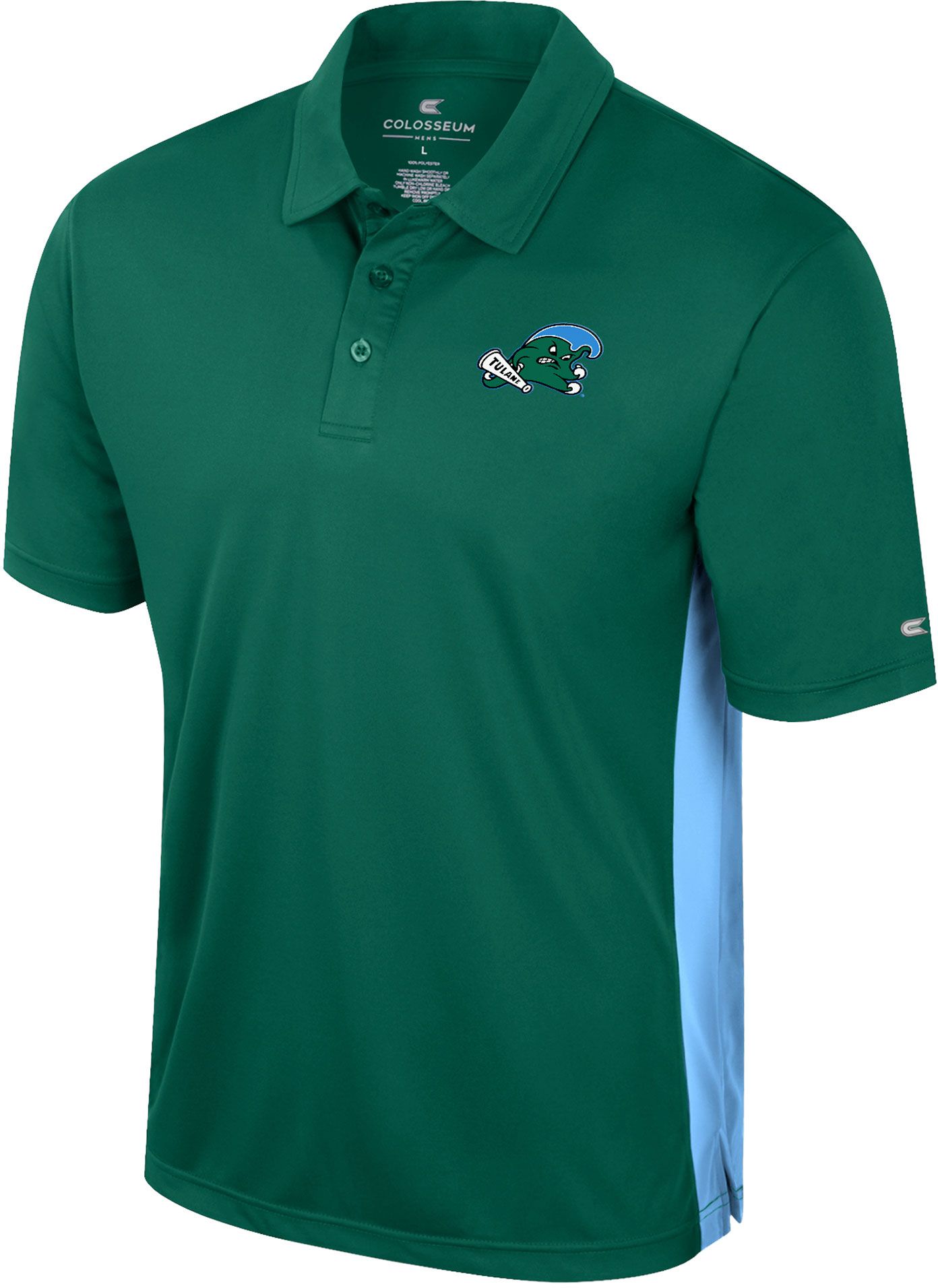 Colosseum Men's Tulane Green Wave Set Polo