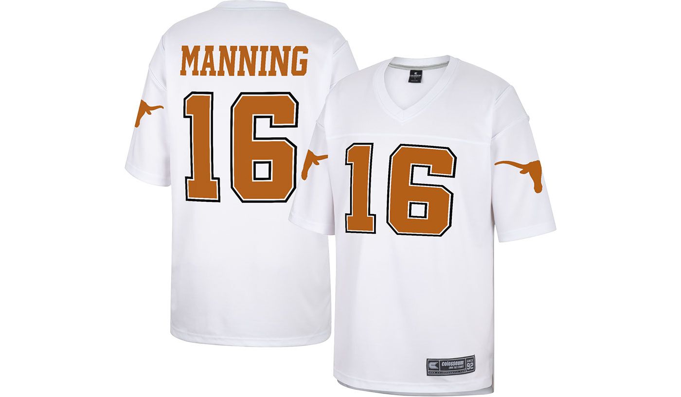 Colosseum Men s Texas Longhorns Arch Manning 16 White Replica Football Jersey Dick s Sporting Goods