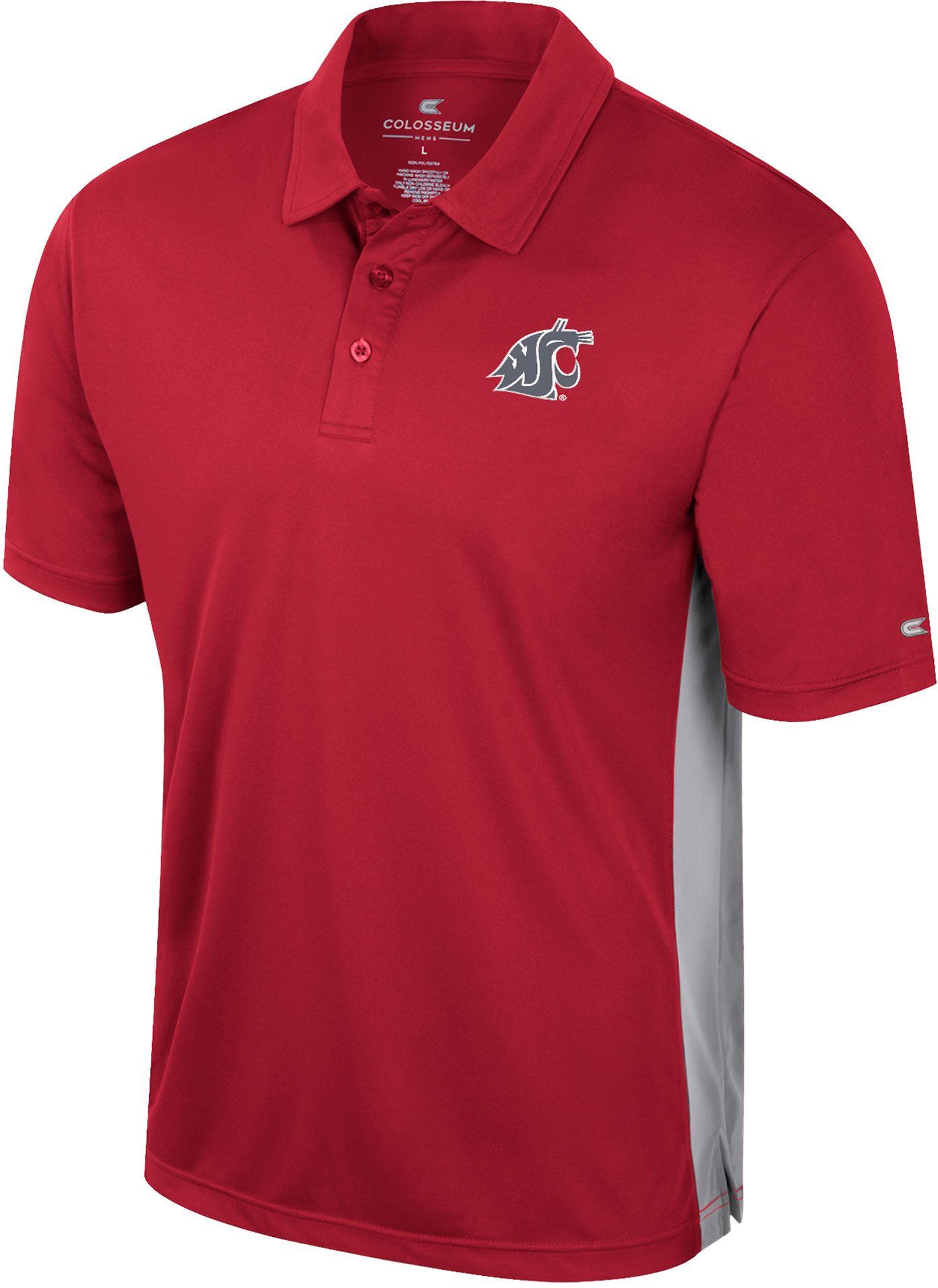 Colosseum Men's Washington State Cougars Crimson Set Polo