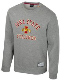 Colosseum Men's Iowa State Cyclones Heather Grey Zion Fleece Crew ...