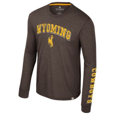 sorry, Colosseum Men's Wyoming Cowboys Brown Virtual Reality Long Sleeve T-Shirt is currently out of stock