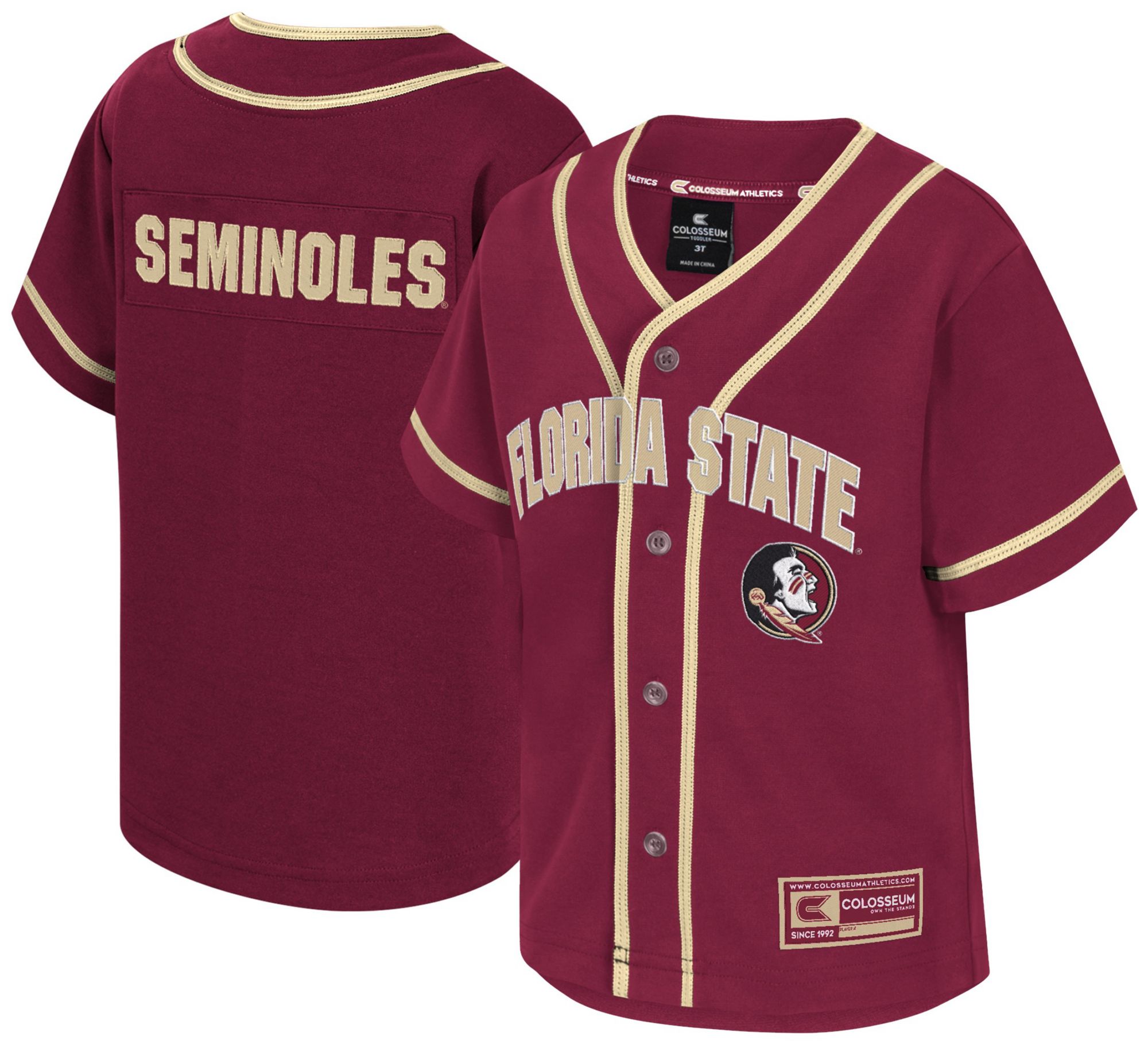 Colosseum Toddler Florida State Seminoles Garnet Baseball Jersey product image