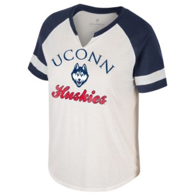sorry, Colosseum Women's UConn Huskies Cream V- Notch T-Shirt is currently out of stock