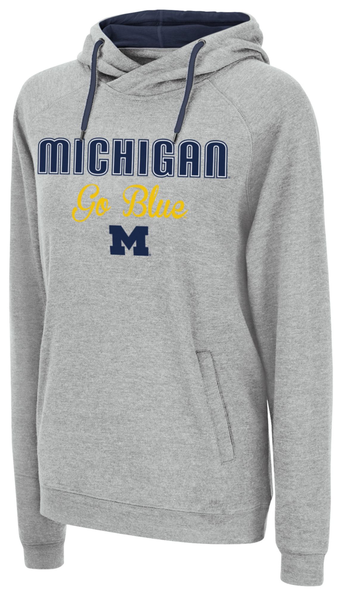 Colosseum Women's Michigan Wolverines Grey Pullover Hoodie product image