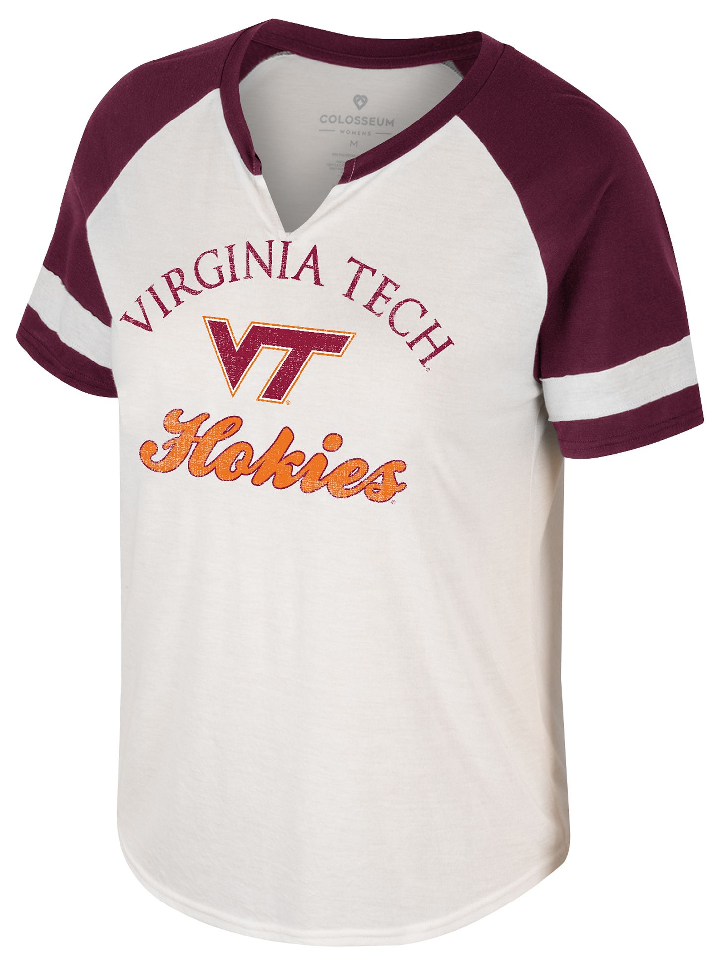Colosseum Men's Colosseum Maroon Virginia Tech Hokies Logo Lockup Active Blend Long Sleeve T-Shirt Hoodie | Place Rosemère